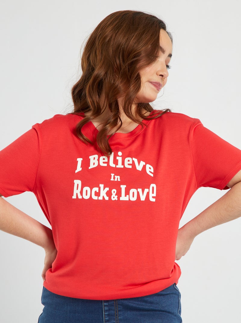 T-shirt van jersey - So Easy ROOD - Kiabi