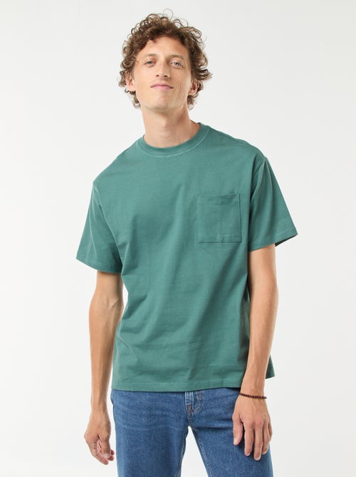 T-shirt van jersey met korte mouw - Kiabi