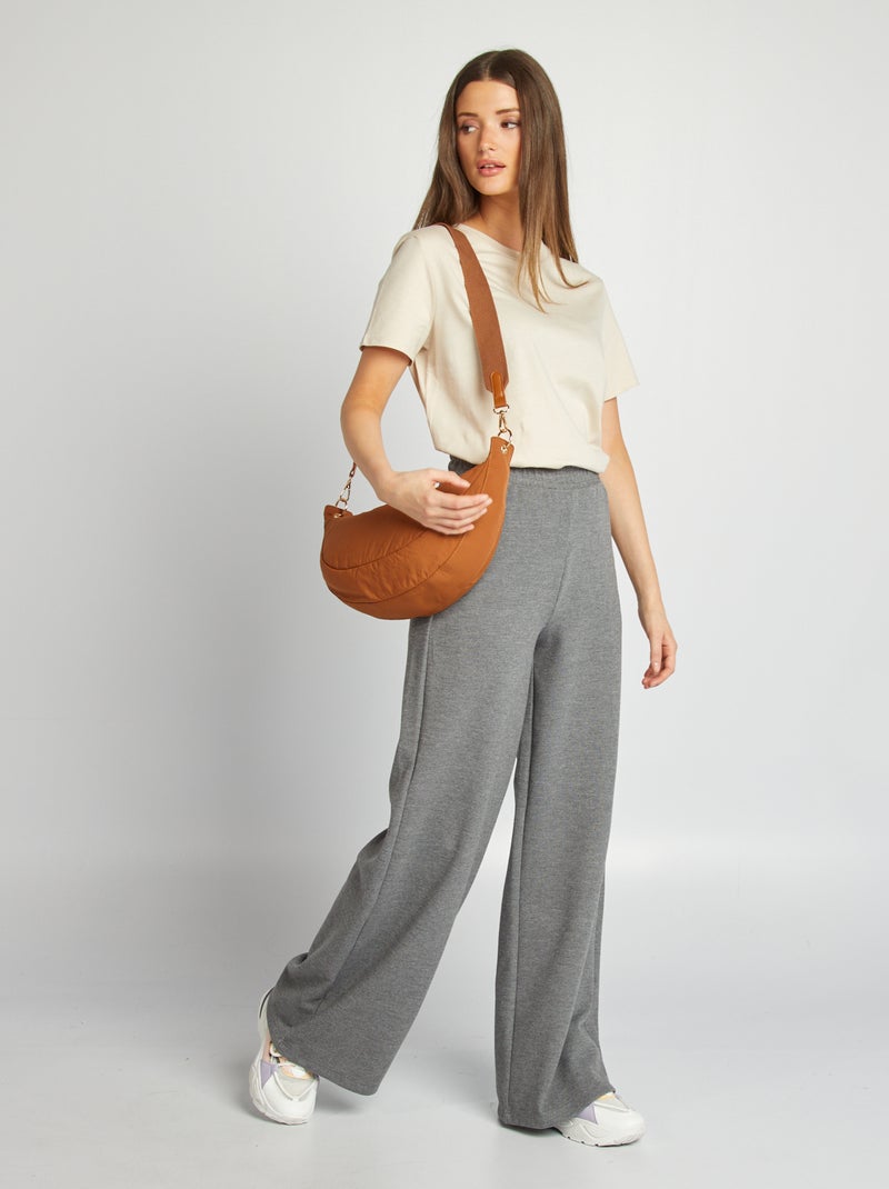 T-shirt van jersey met korte mouwen GRIJS - Kiabi