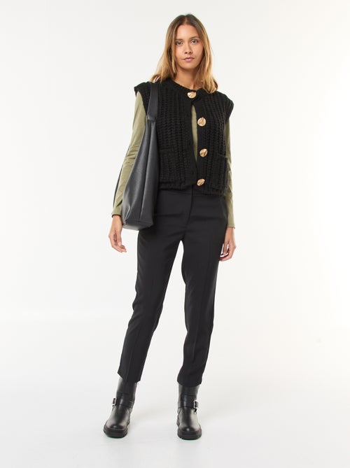 T-shirt van jersey met lange mouw - Kiabi