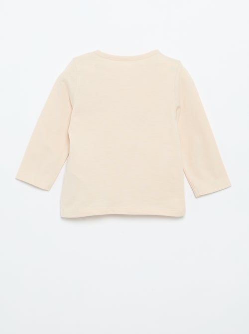 T-shirt van jersey met lange mouwen - Kiabi