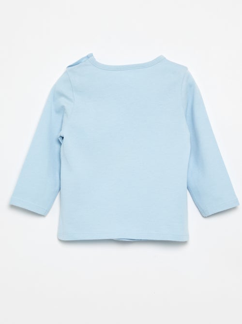 T-shirt van jersey met lange mouwen - Kiabi
