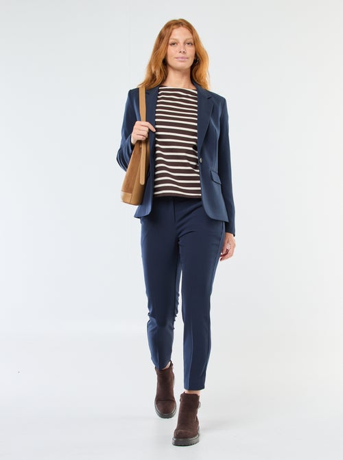 T-shirt van jersey met lange mouwen en gestreept motief - Kiabi