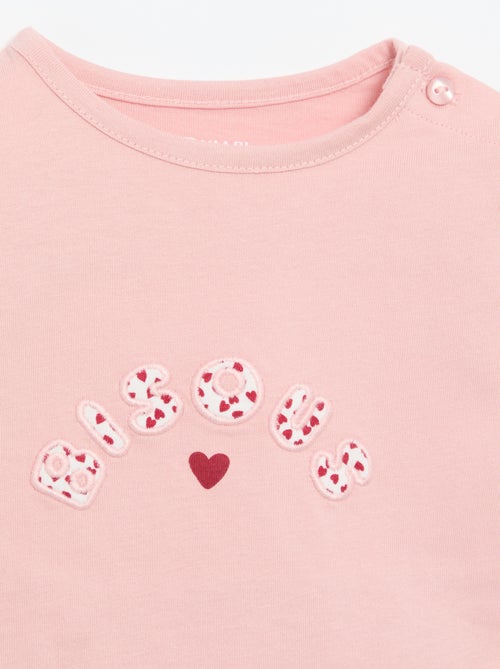 T-shirt van jersey met lange mouwen - Kiabi