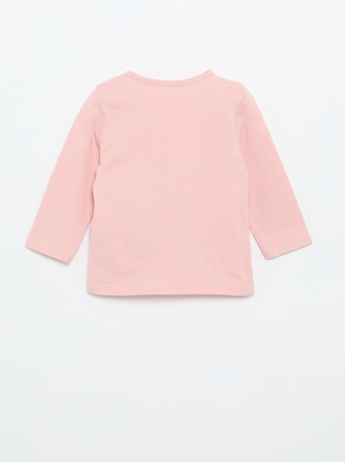 T-shirt van jersey met lange mouwen - Kiabi