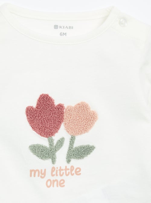 T-shirt van jersey met lange mouwen - Kiabi