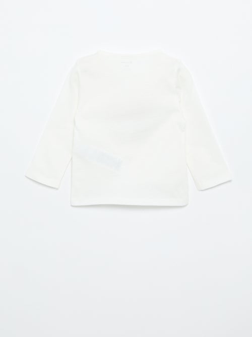 T-shirt van jersey met lange mouwen - Kiabi