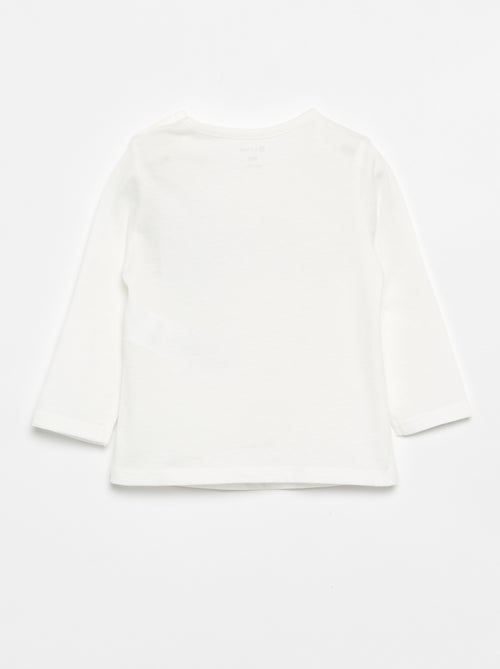 T-shirt van jersey met lange mouwen - Kiabi