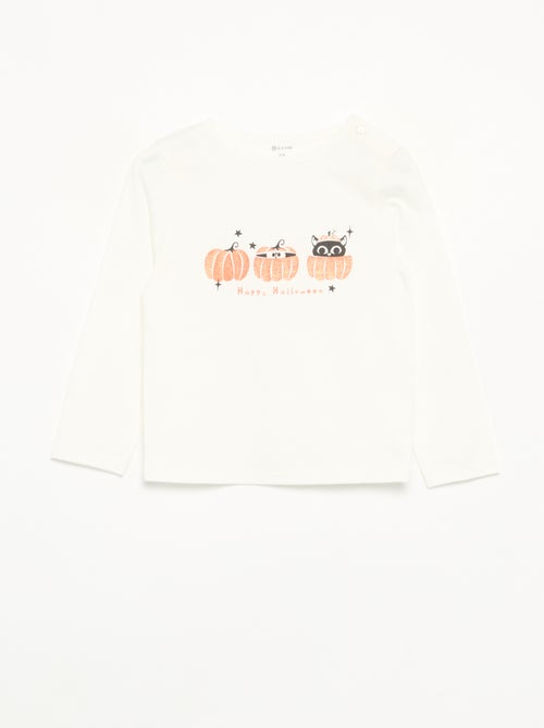 T-shirt van jersey met lange mouwen - Kiabi