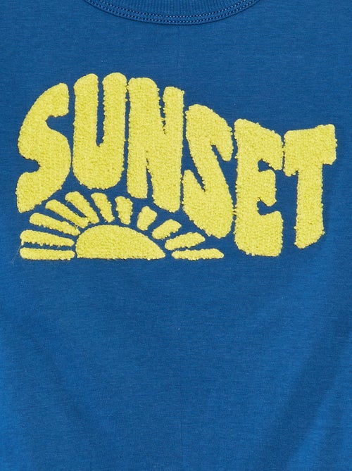 T-shirt van jersey met letters van badstoftricot - Kiabi