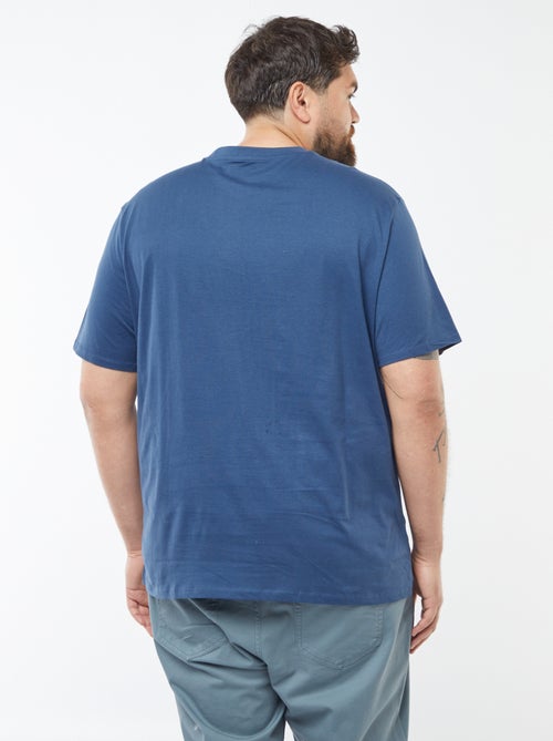 T-shirt van jersey met print en korte mouw - Kiabi