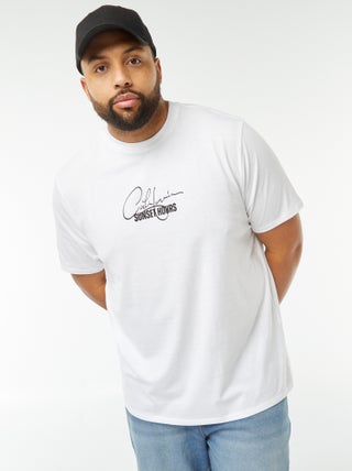 T-shirt van jersey met print en korte mouw
