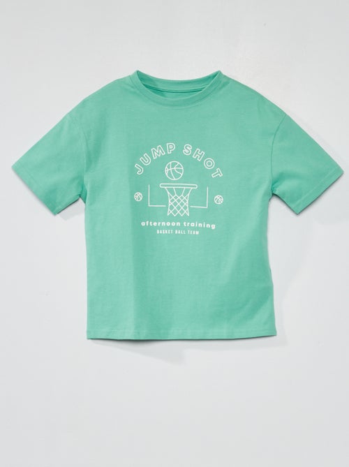 T-shirt van jersey met print - Kiabi