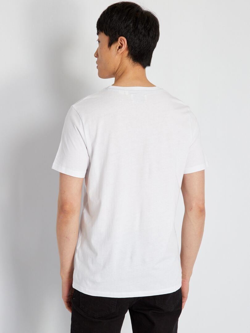 T-shirt van jersey met print 'Produkt' wit - Kiabi