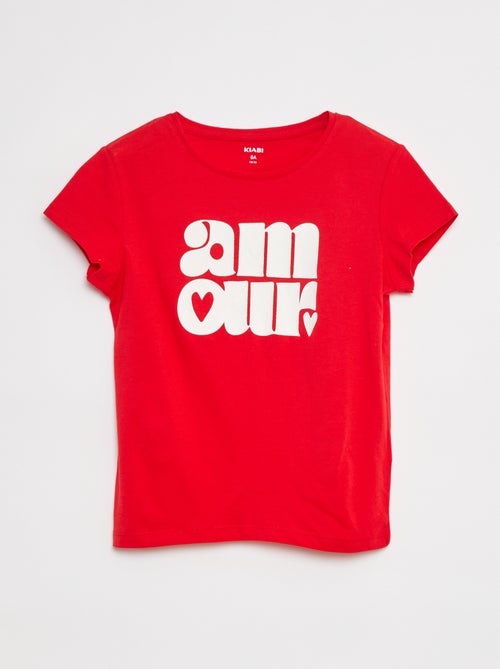 T-shirt van jersey met print - Kiabi