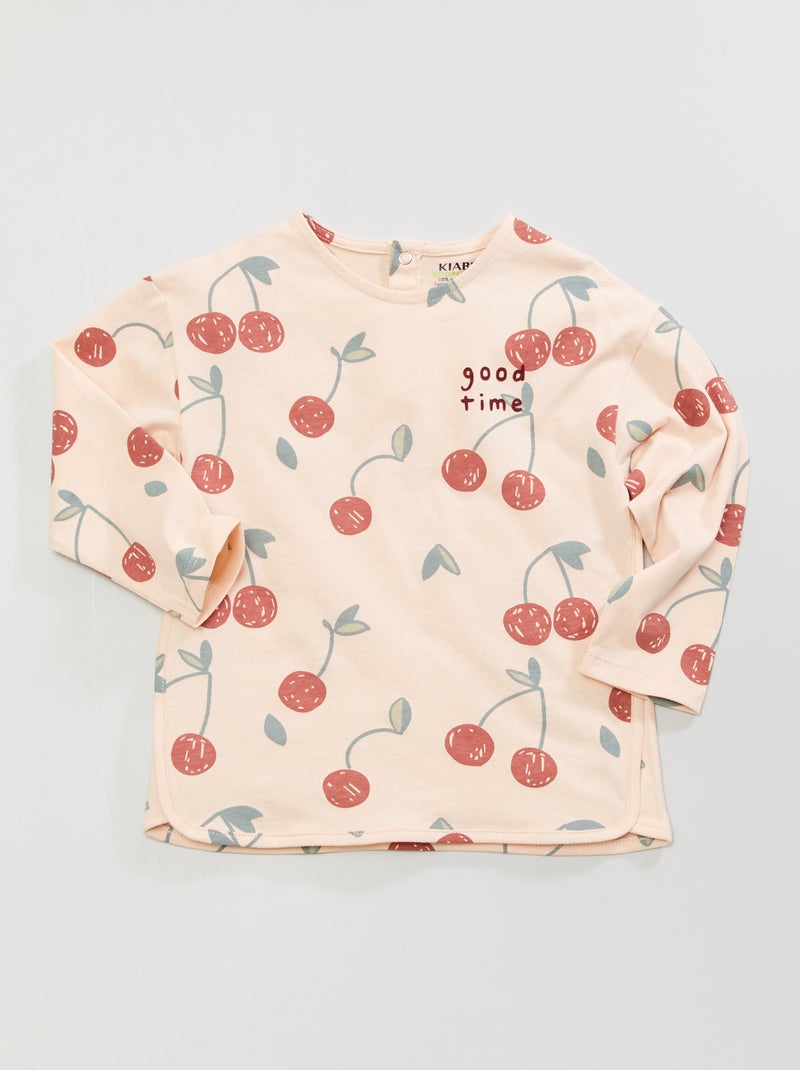 T-shirt van jersey met print ROSE - Kiabi