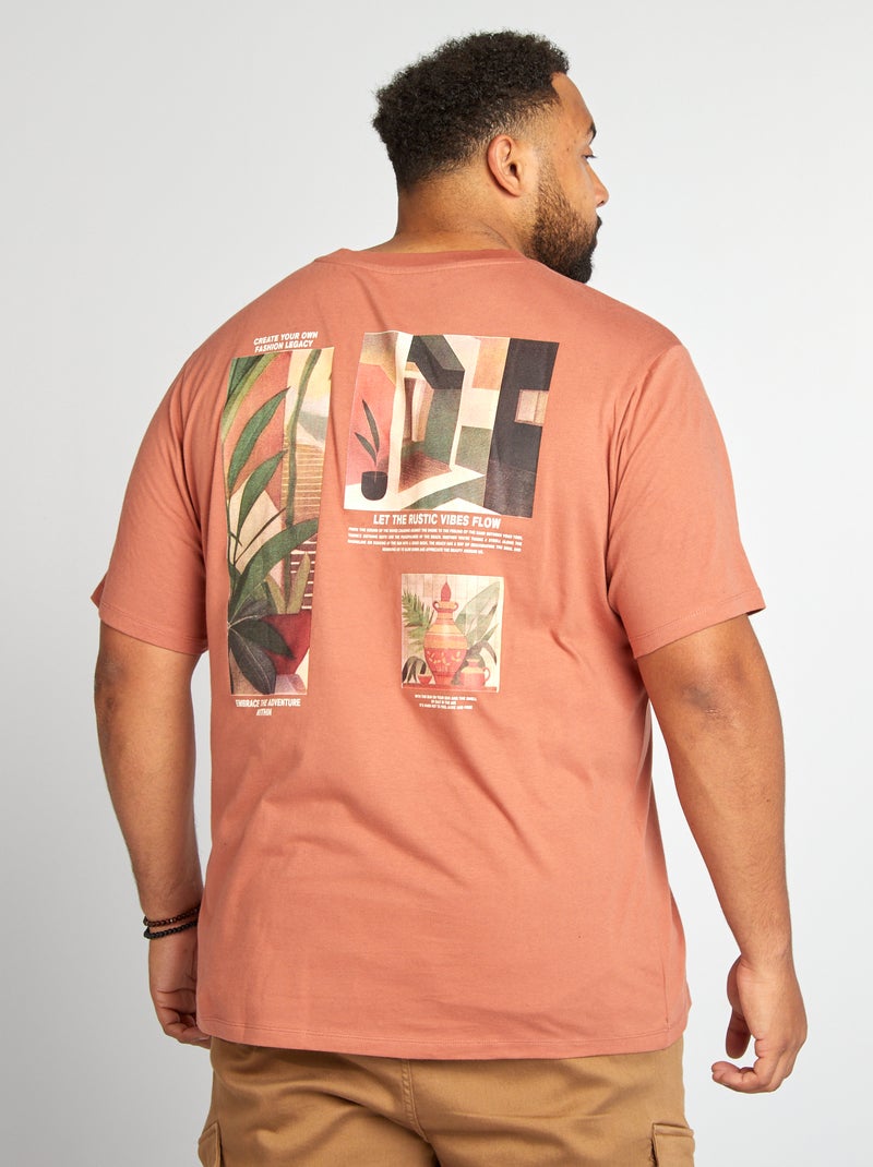 T-shirt van jersey met ronde hals en print ROSE - Kiabi