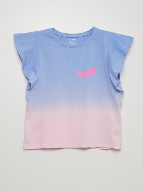 T-shirt van jersey met tie-dye-print - Kiabi