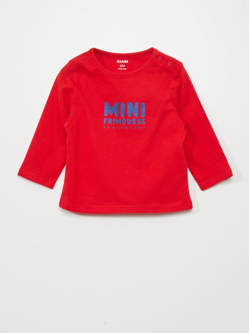 T-shirt van jersey ROOD - Kiabi