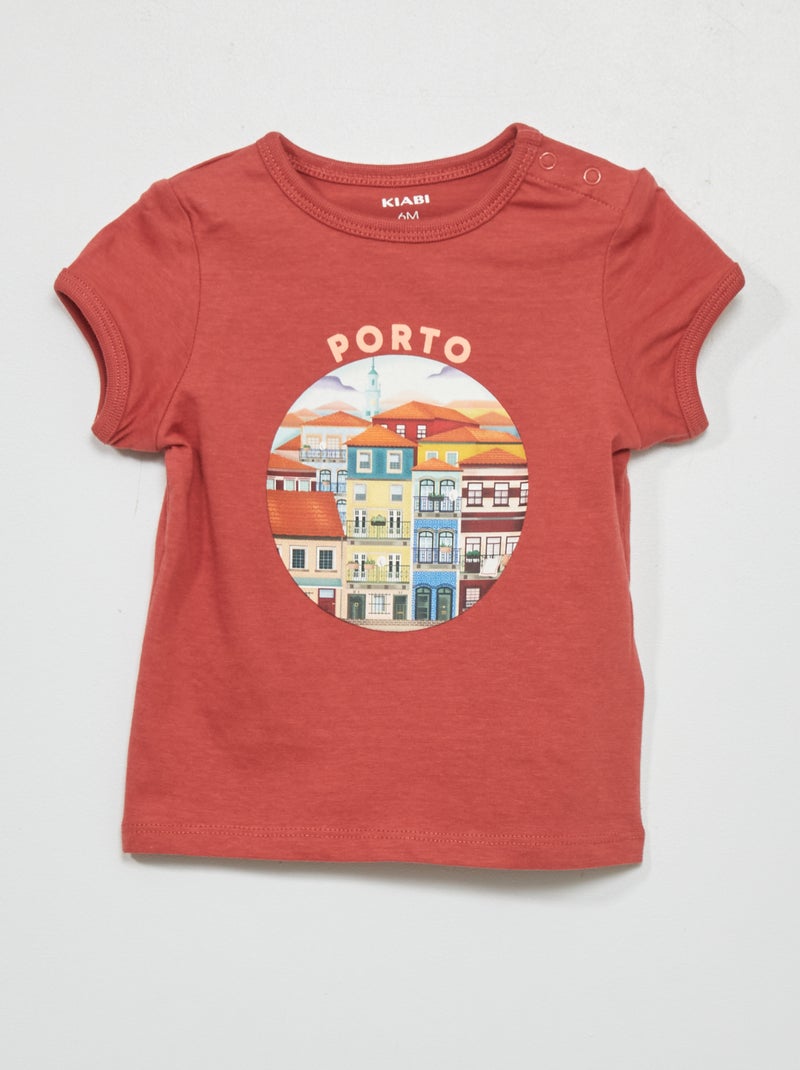 T-shirt van jersey ROOD - Kiabi