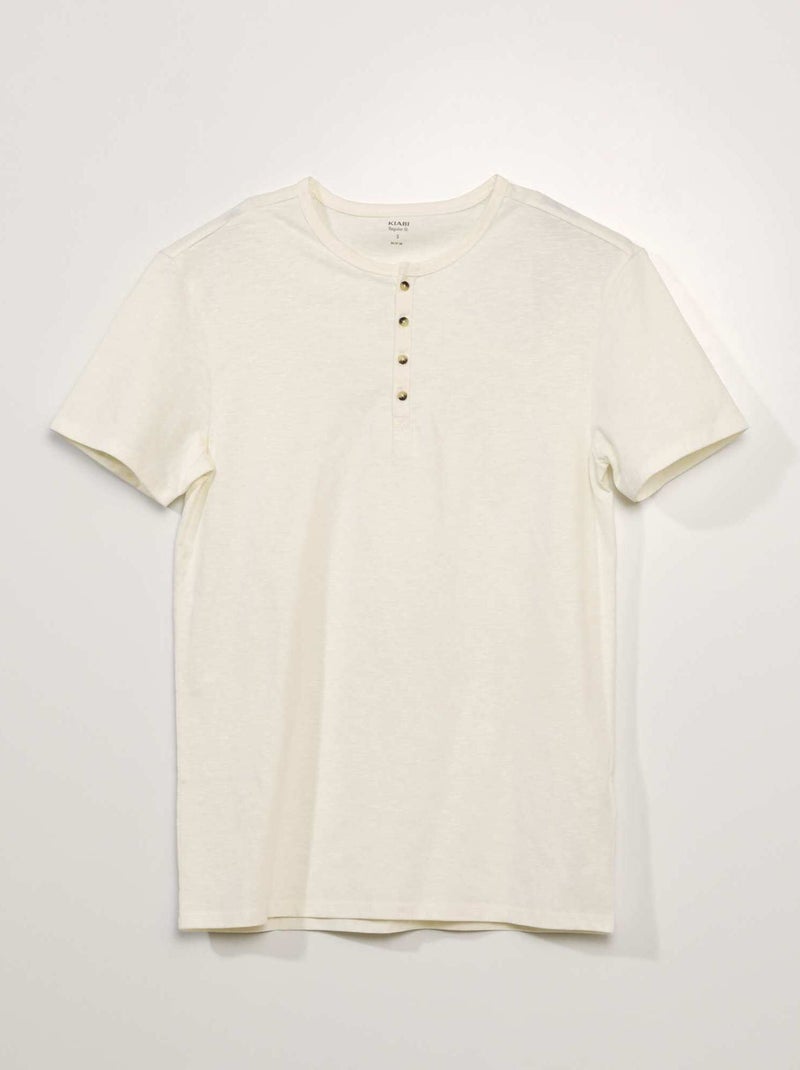 T-shirt van jersey WIT - Kiabi