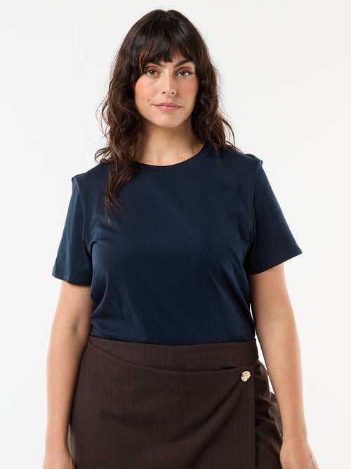 T-shirt van jerseystof met korte mouwen - Kiabi