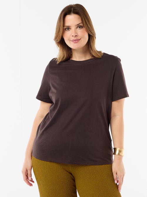 T-shirt van jerseystof met korte mouwen - Kiabi