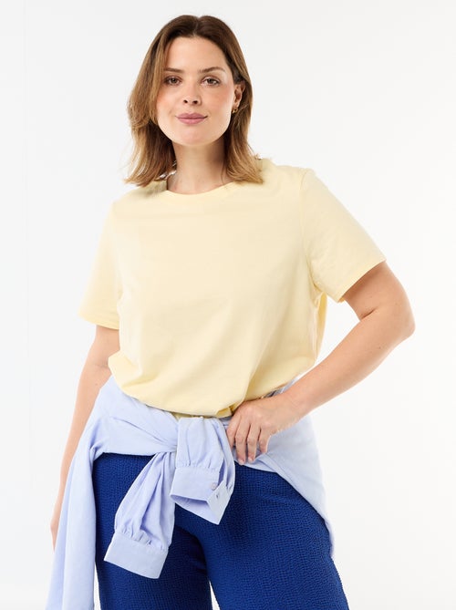 T-shirt van jerseystof met korte mouwen - Kiabi