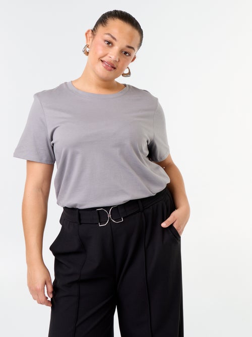 T-shirt van jerseystof met korte mouwen - Kiabi