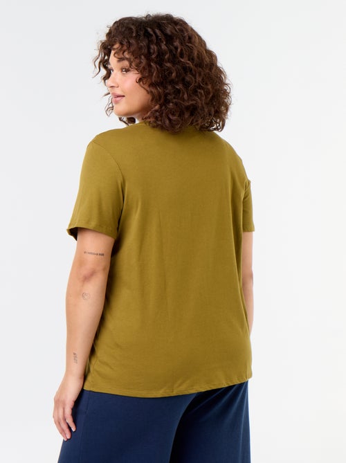 T-shirt van jerseystof met korte mouwen - Kiabi T-shirt van jerseystof met korte mouwen - Kiabi