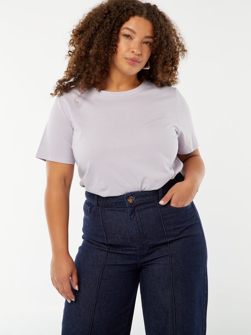 T-shirt van jerseystof met korte mouwen Rose - Kiabi