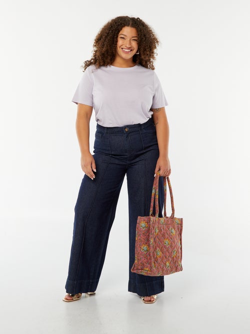 T-shirt van jerseystof met korte mouwen - Kiabi