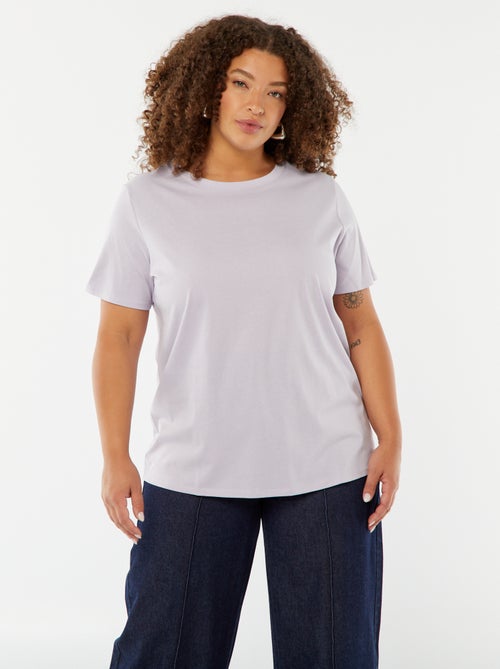 T-shirt van jerseystof met korte mouwen - Kiabi