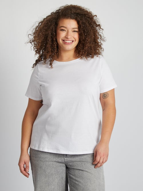 T-shirt van jerseystof met korte mouwen - Kiabi