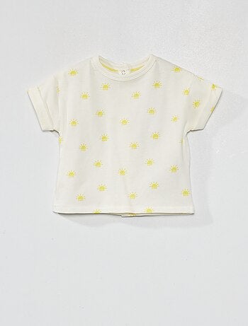 T-shirt van jerseystof met print - Kiabi