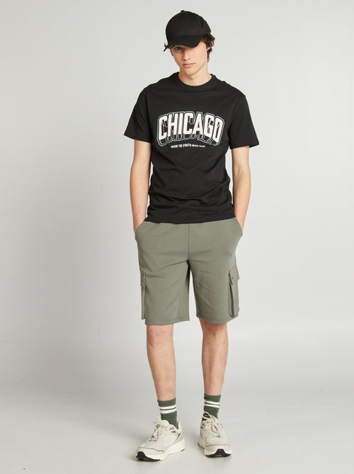 T-shirt van jerseystof met print - Kiabi