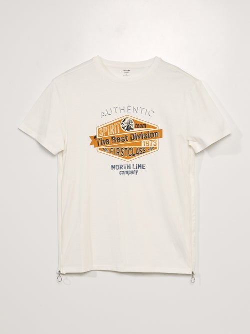 T-shirt van jerseytricot - collectie makkelijk aan te trekken - Kiabi