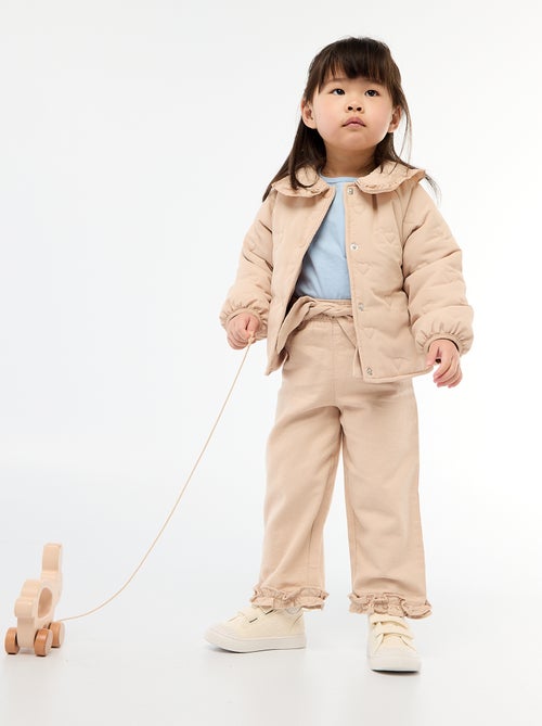 T-shirt van jerseytricot met hartpatch - Kiabi