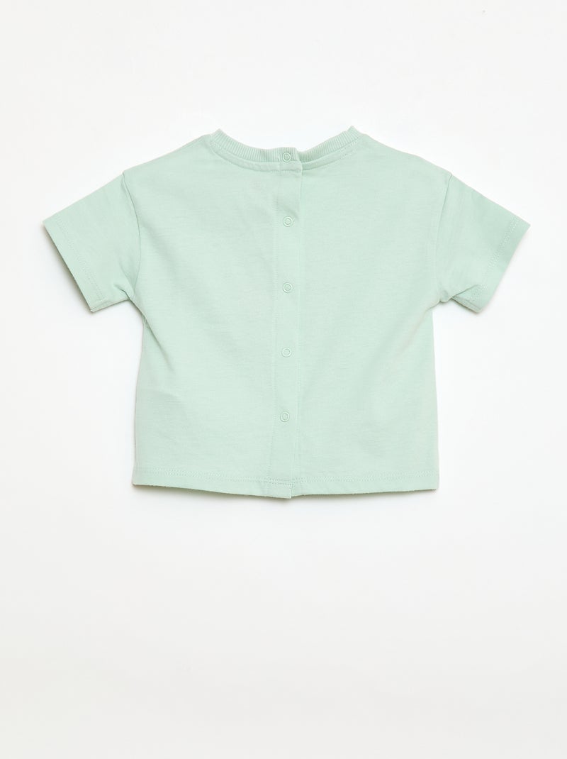 T-shirt van jerseytricot met 'Jurassic World'-print Groen - Kiabi