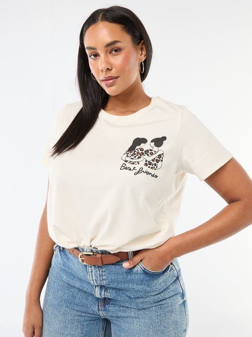 T-shirt van jerseytricot met korte mouwen 'Agathe Sorlet x Kiabi' - Valentijnsdag - Kiabi
