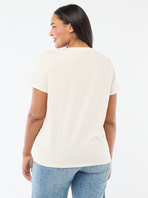 T-shirt van jerseytricot met korte mouwen 'Agathe Sorlet x Kiabi' - Valentijnsdag - Kiabi
