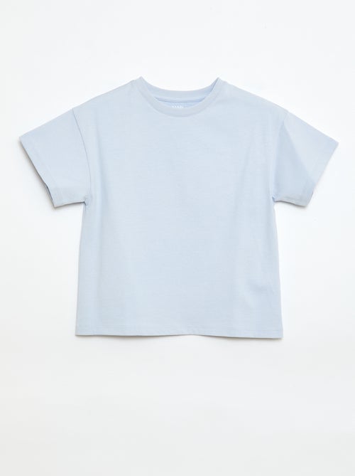 T-shirt van jerseytricot met korte mouwen - Kiabi