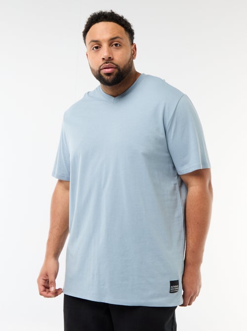 T-shirt van jerseytricot met korte mouwen - Kiabi