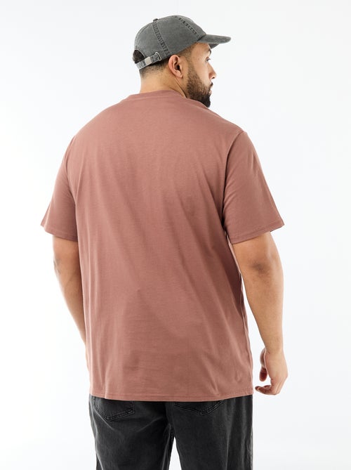T-shirt van jerseytricot met korte mouwen - Kiabi