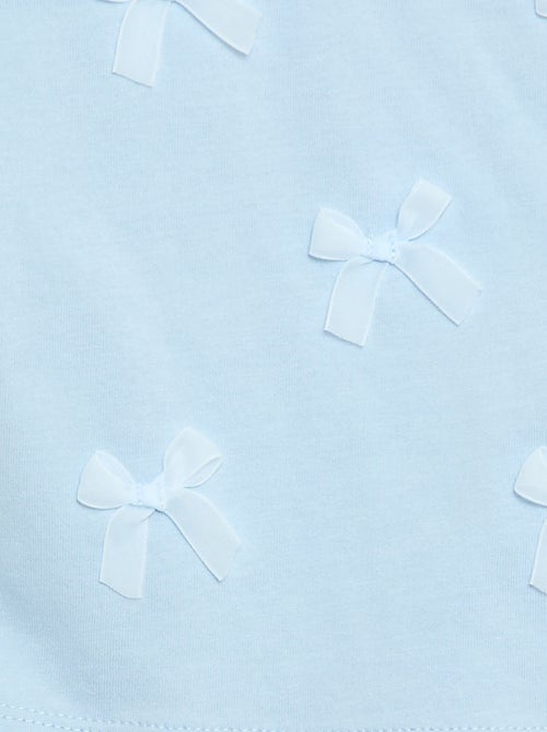 T-shirt van jerseytricot met korte mouwen en fantasieknopen - Kiabi