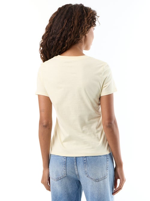 T-shirt van jerseytricot met korte mouwen - Kiabi