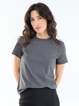 T-shirt van jerseytricot met korte mouwen