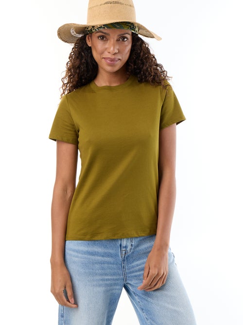 T-shirt van jerseytricot met korte mouwen - Kiabi