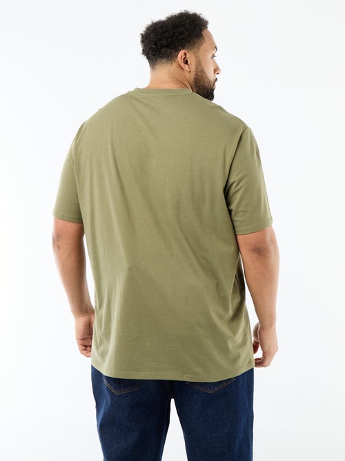 T-shirt van jerseytricot met korte mouwen - Kiabi