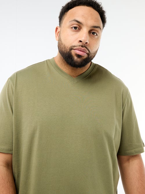 T-shirt van jerseytricot met korte mouwen - Kiabi